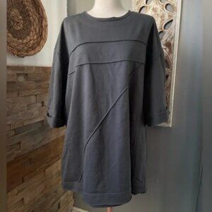 Anthro Chanté Charcoal Gray Sweatshirt - XL